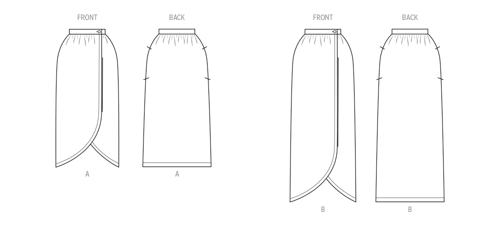 New Look Sewing Pattern 6813 Wrap Skirt in Two Lengths from Jaycotts Sewing Supplies