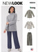New Look Sewing Pattern 6814 Knit Tops and Knit or Woven Pull on Pants from Jaycotts Sewing Supplies