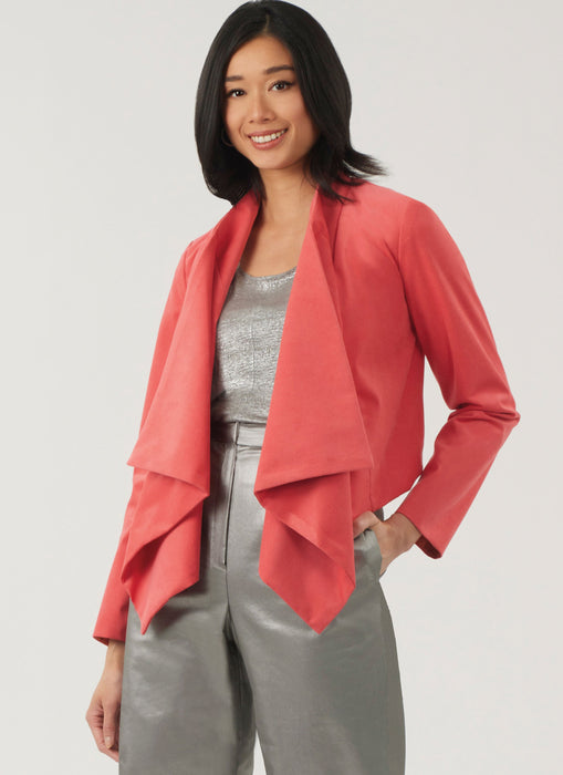 New Look Sewing Pattern 6817 Draped Front Vest, Jacket and Trousers from Jaycotts Sewing Supplies