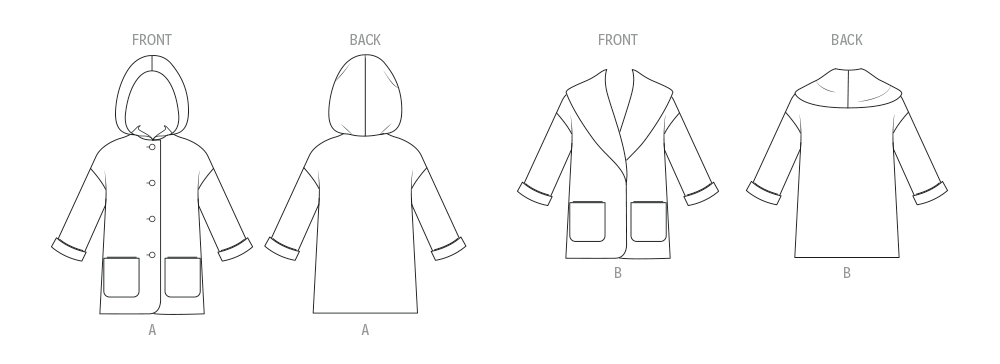 New Look Sewing Pattern 6819 Girls' Lined Coats from Jaycotts Sewing Supplies