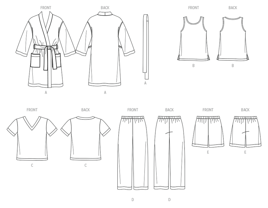 New Look Sewing Pattern 6820 Children's Loungewear from Jaycotts Sewing Supplies