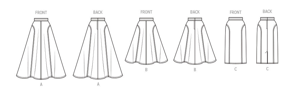 New Look Sewing Pattern 6825 Skirts In Two Lengths from Jaycotts Sewing Supplies