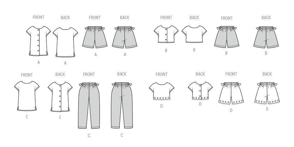New Look Sewing Pattern 6831 Children's Tops, Shorts And Trousers from Jaycotts Sewing Supplies