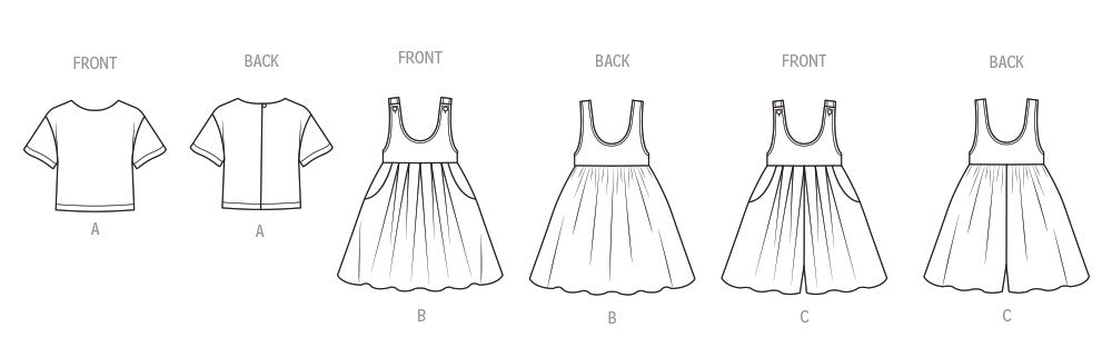 New Look Sewing Pattern 6832 Children's Top, Dress Or Romper from Jaycotts Sewing Supplies
