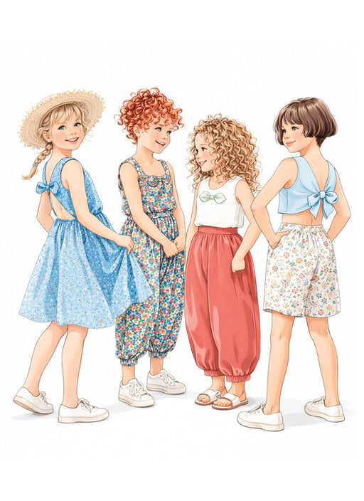 New Look 6833 Children's Dress, Playsuit, Top, Trousers And Shorts Pattern from Jaycotts Sewing Supplies