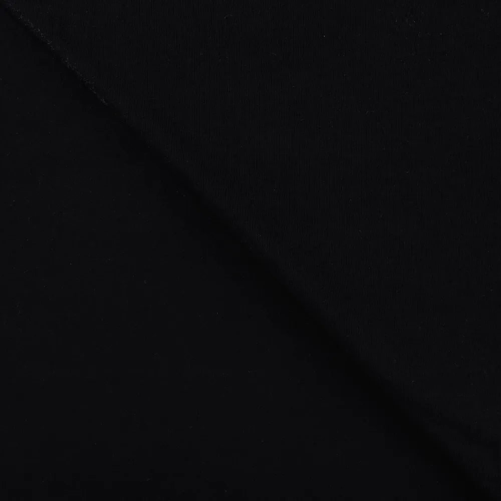 GOTS Organic Cotton Jersey Fabric, Black from Jaycotts Sewing Supplies