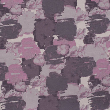 GOTS Organic Cotton Jersey Fabric, Abstract Lilac from Jaycotts Sewing Supplies