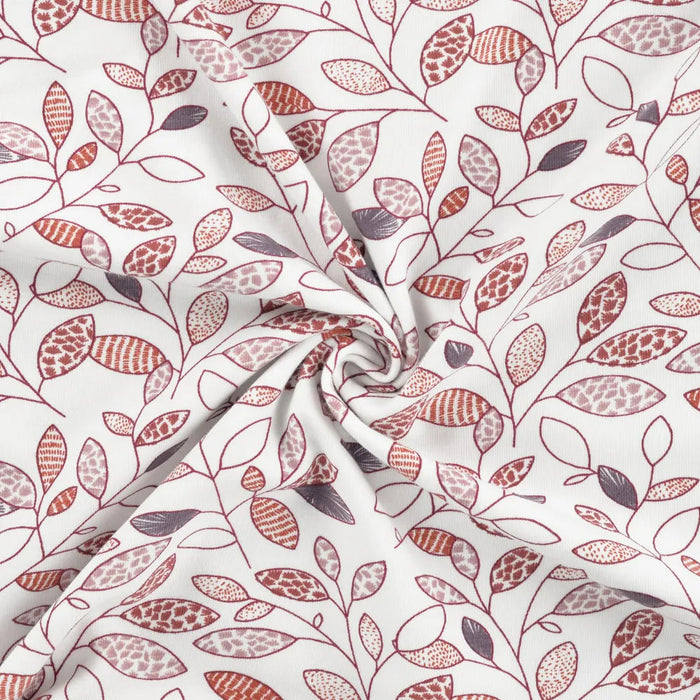 GOTS Organic Cotton Jersey Fabric, Branches from Jaycotts Sewing Supplies