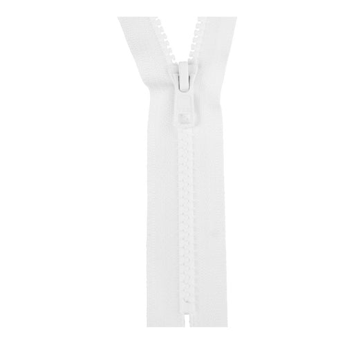 YKK Closed End Zip - Medium Plastic | colour 501 White from Jaycotts Sewing Supplies