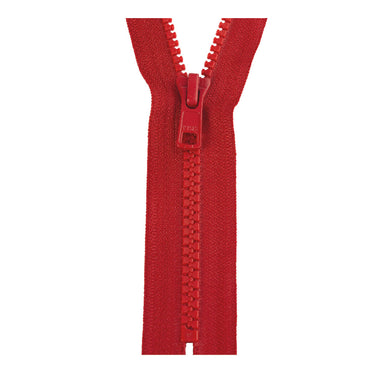 YKK Closed End Zip - Medium Plastic | colour 519 Red from Jaycotts Sewing Supplies