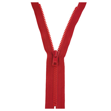 YKK Closed End Zip - Medium Plastic | colour 519 Red from Jaycotts Sewing Supplies
