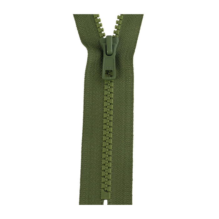 YKK Closed End Zip - Medium Plastic | colour 566 Khaki from Jaycotts Sewing Supplies