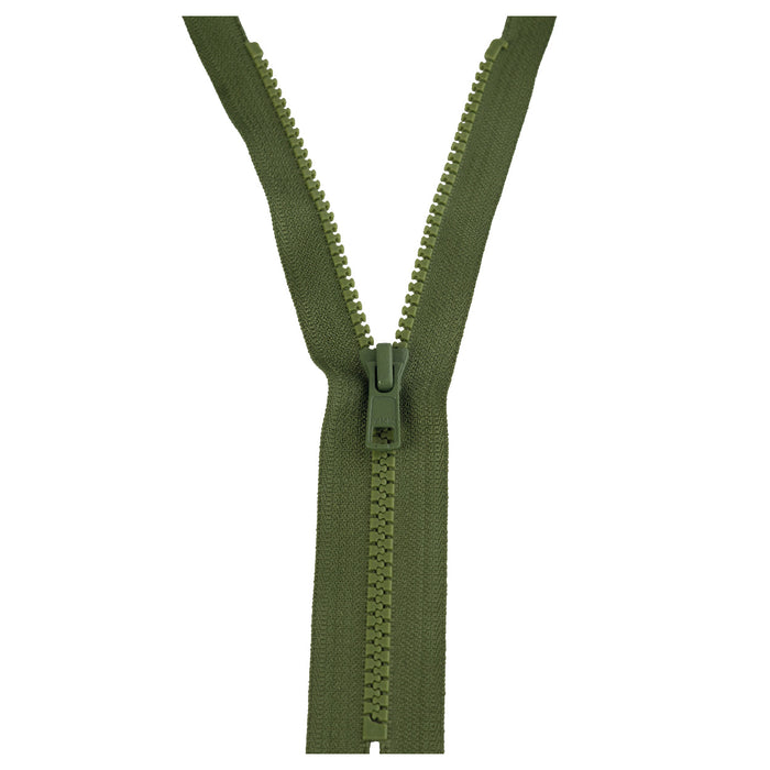 YKK Closed End Zip - Medium Plastic | colour 566 Khaki from Jaycotts Sewing Supplies