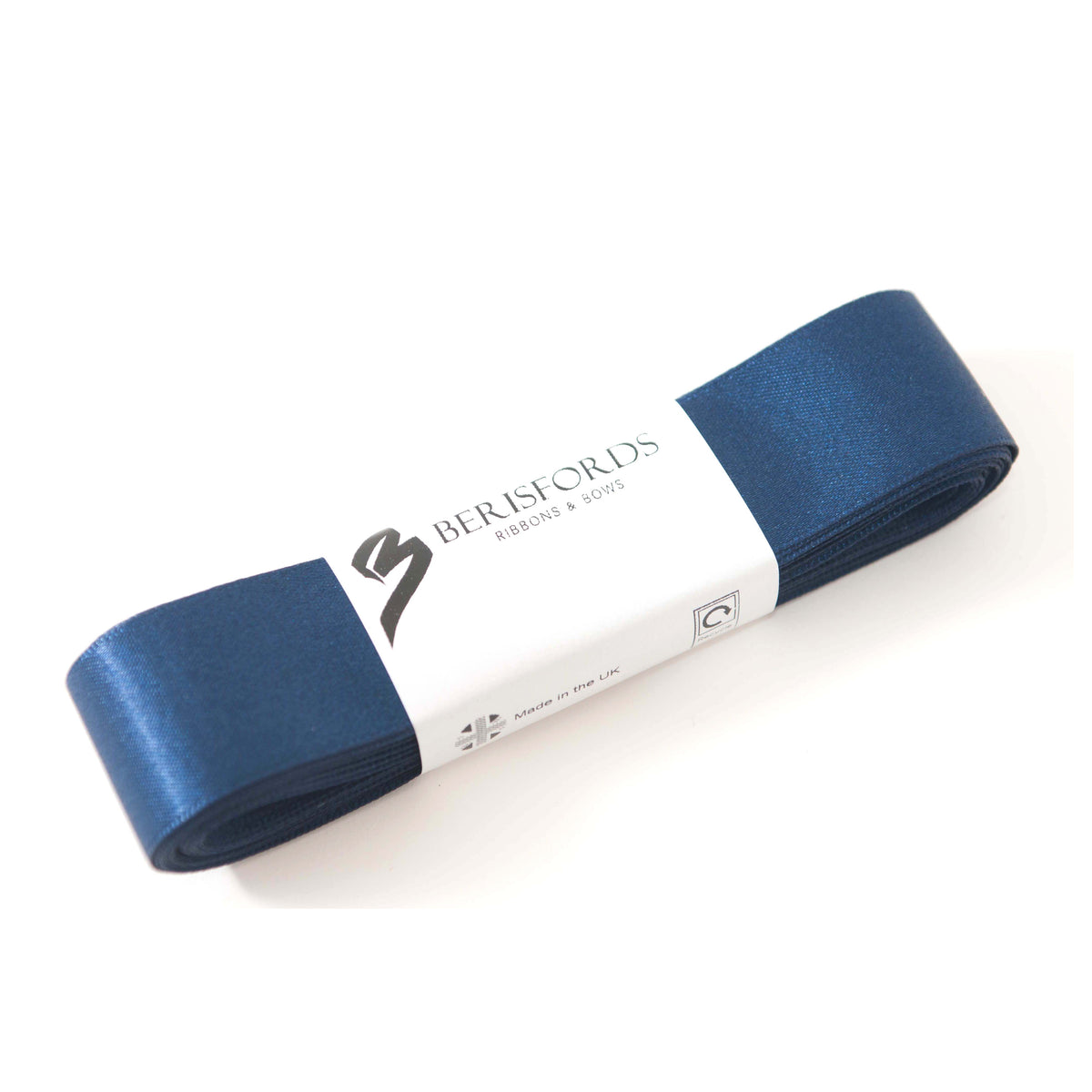 Berisfords Navy Satin Ribbon handy 5m packs — jaycotts.co.uk - Sewing ...