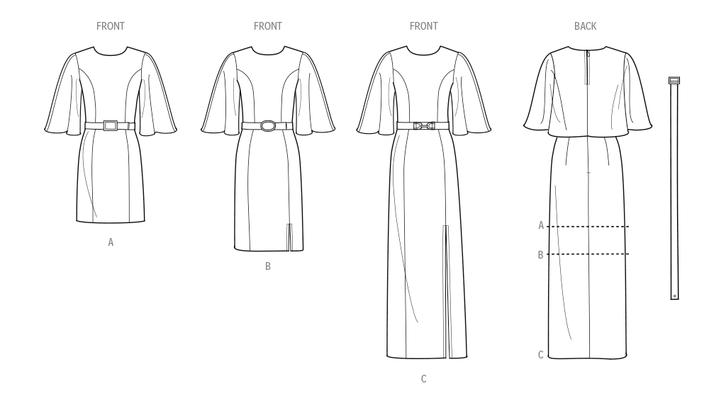 Simplicity Sewing Pattern 3000 Dress In Three Lengths from Jaycotts Sewing Supplies