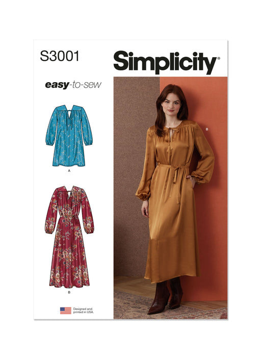 Simplicity Sewing Pattern 3001 Dresses from Jaycotts Sewing Supplies