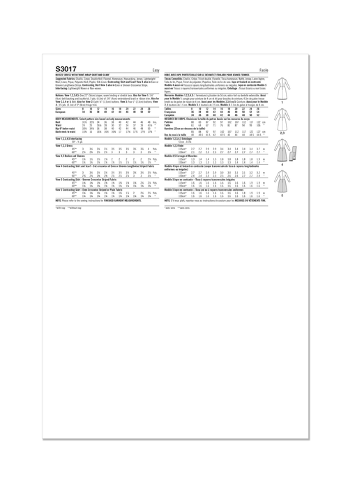 Simplicity Sewing Pattern 3017 Dress with Front-Wrap Skirt and Scarf from Jaycotts Sewing Supplies