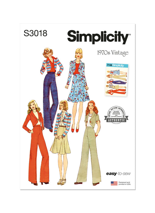 Simplicity Sewing Pattern 3018 Pants, Skirt and Jacket from Jaycotts Sewing Supplies