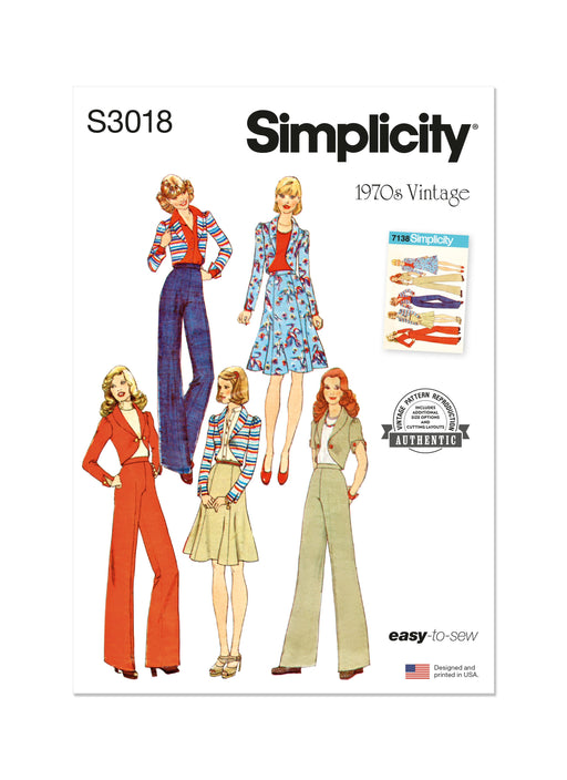 Simplicity Sewing Pattern 3018 Pants, Skirt and Jacket from Jaycotts Sewing Supplies