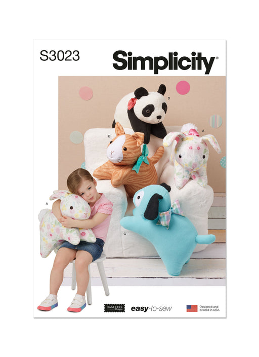 Simplicity Sewing Pattern 3023 Plush Pets by Elaine Heigl Designs from Jaycotts Sewing Supplies