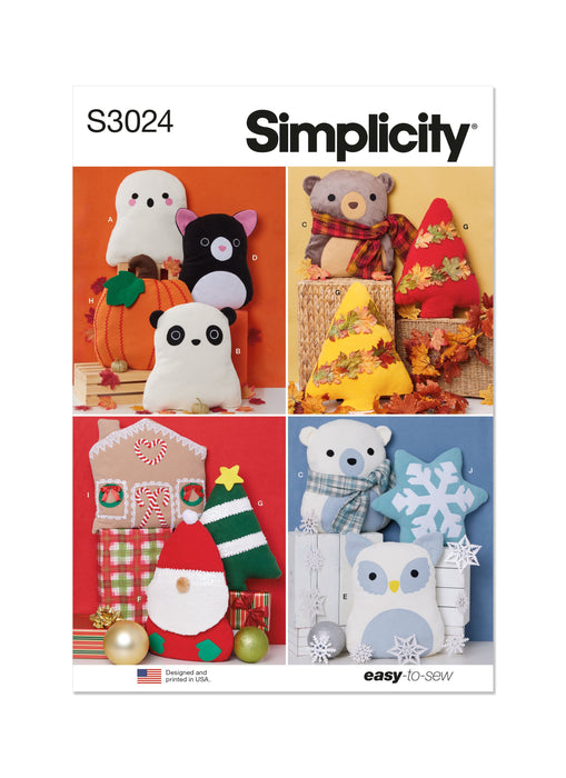 Simplicity Sewing Pattern 3024 Seasonal Throw Pillows from Jaycotts Sewing Supplies