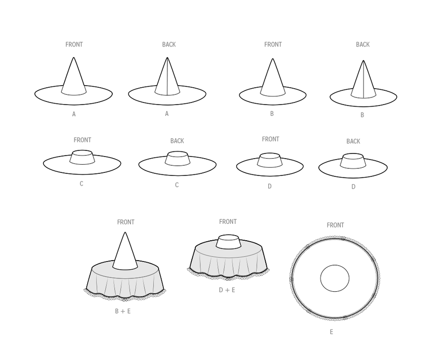 Simplicity Sewing Pattern 3031 Adult Costume Hats from Jaycotts Sewing Supplies