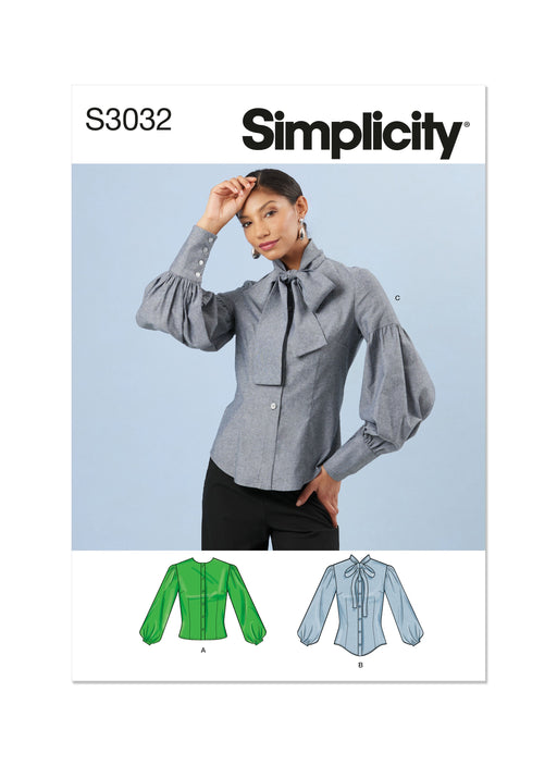 Simplicity sewing pattern S3032 Misses' Blouses from Jaycotts Sewing Supplies