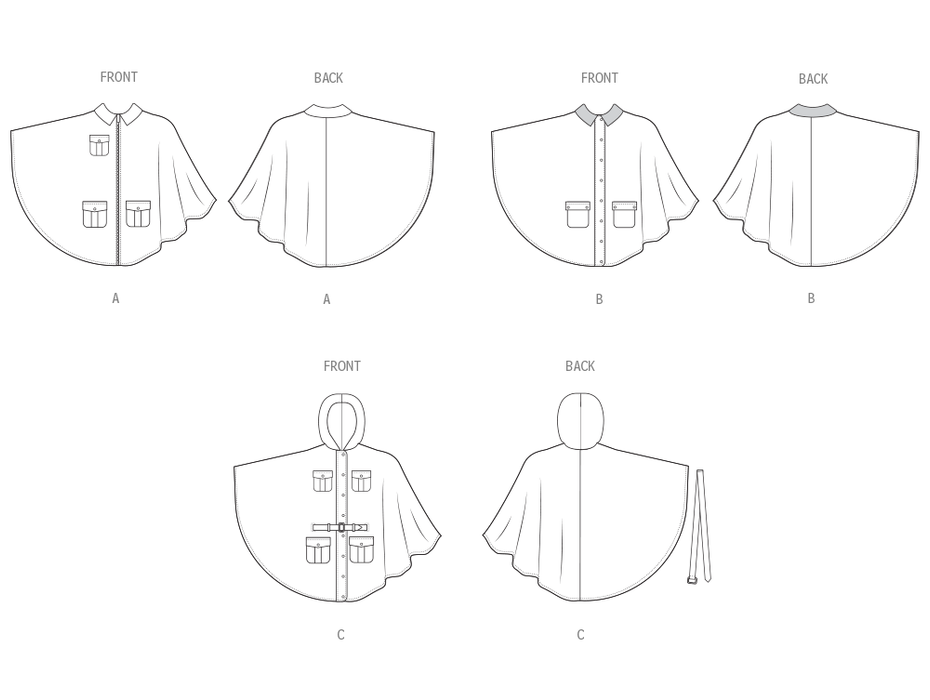 Simplicity sewing pattern S3033 Misses' Capes from Jaycotts Sewing Supplies