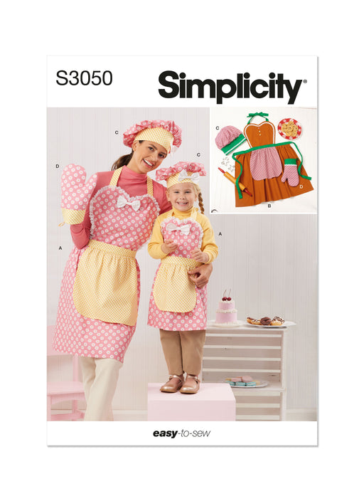 Simplicity sewing pattern S3050 Misses' Apron, Mitts and Hat from Jaycotts Sewing Supplies