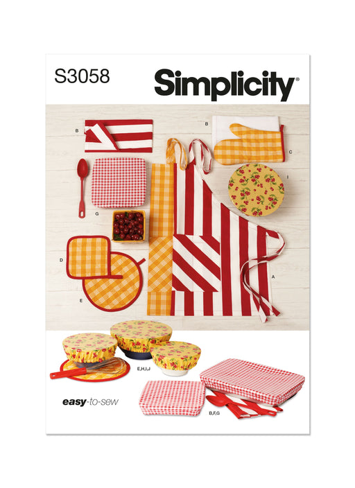 Simplicity sewing pattern S3058 BBQ Apron and Kitchen Accessories from Jaycotts Sewing Supplies