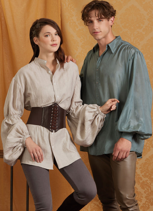 Simplicity S3062 Unisex Costume Shirts pattern by Scissor IMP Workshop from Jaycotts Sewing Supplies