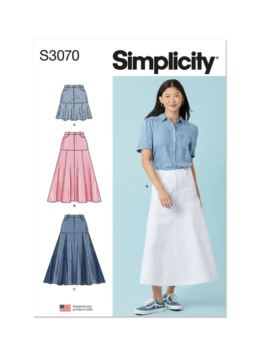 Simplicity sewing pattern 3070 Skirts from Jaycotts Sewing Supplies