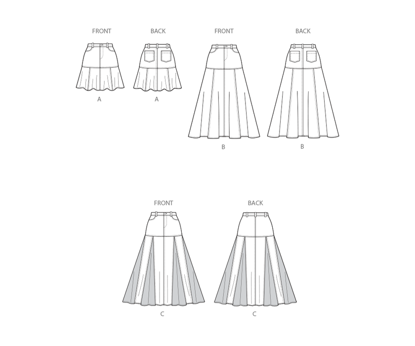 Simplicity sewing pattern 3070 Skirts from Jaycotts Sewing Supplies
