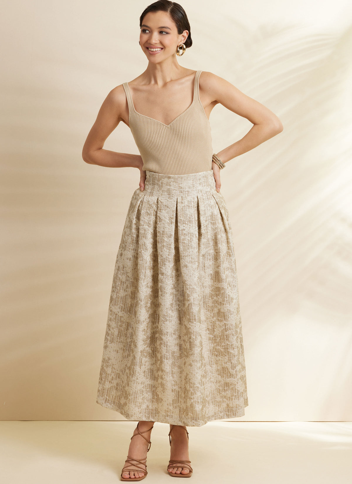 Simplicity S3139 Misses' Pleated Skirt in Two Lengths and Belt sewing ...