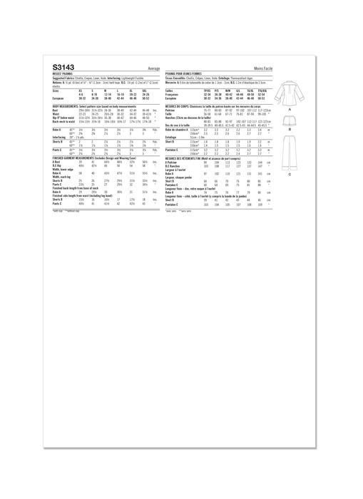 Simplicity Sewing Pattern 3143 Misses' Pajamas from Jaycotts Sewing Supplies