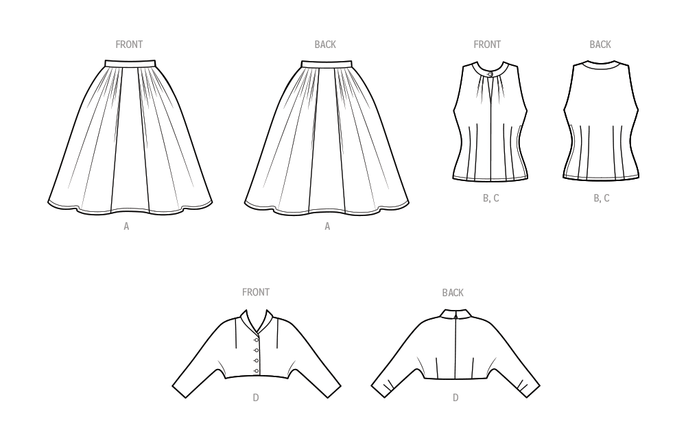 Simplicity 9699 Vintage Skirt, Blouse and Jacket Sewing pattern from Jaycotts Sewing Supplies