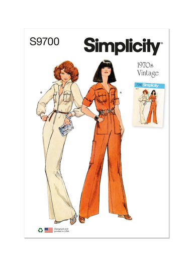 Simplicity 9700 Vintage 70's Jumpsuit Sewing pattern from Jaycotts Sewing Supplies