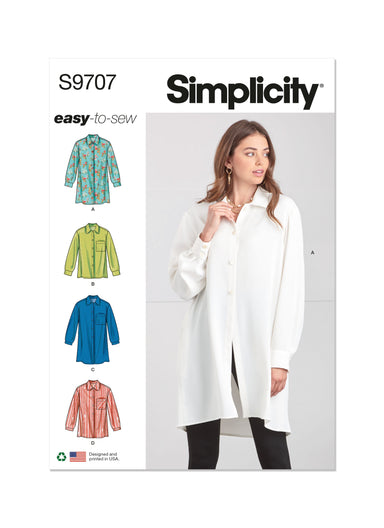Simplicity 9707 Shirts Sewing pattern from Jaycotts Sewing Supplies
