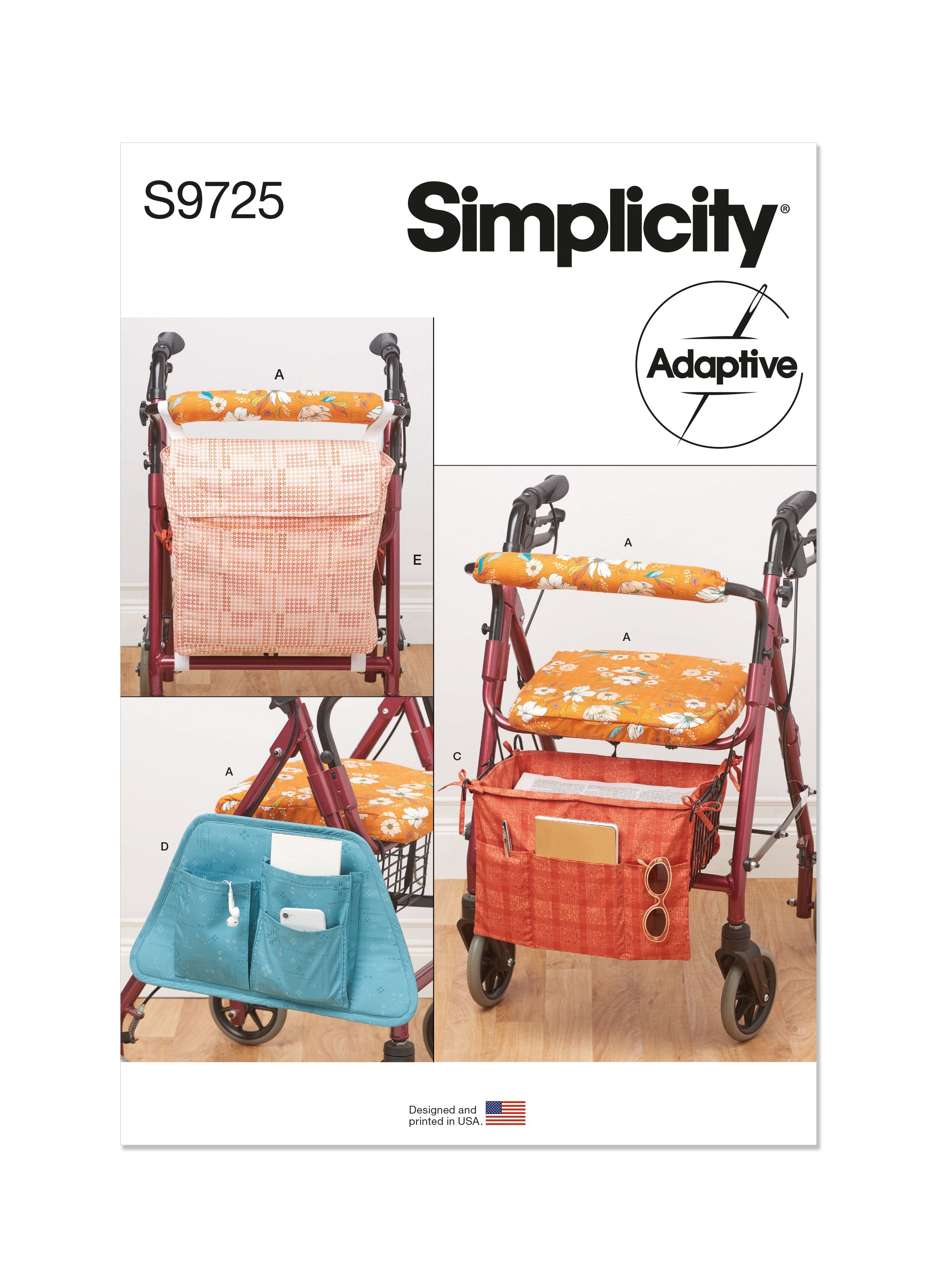 Simplicity 9725 Wheeled Walker Accessories Sewing pattern from Jaycotts Sewing Supplies