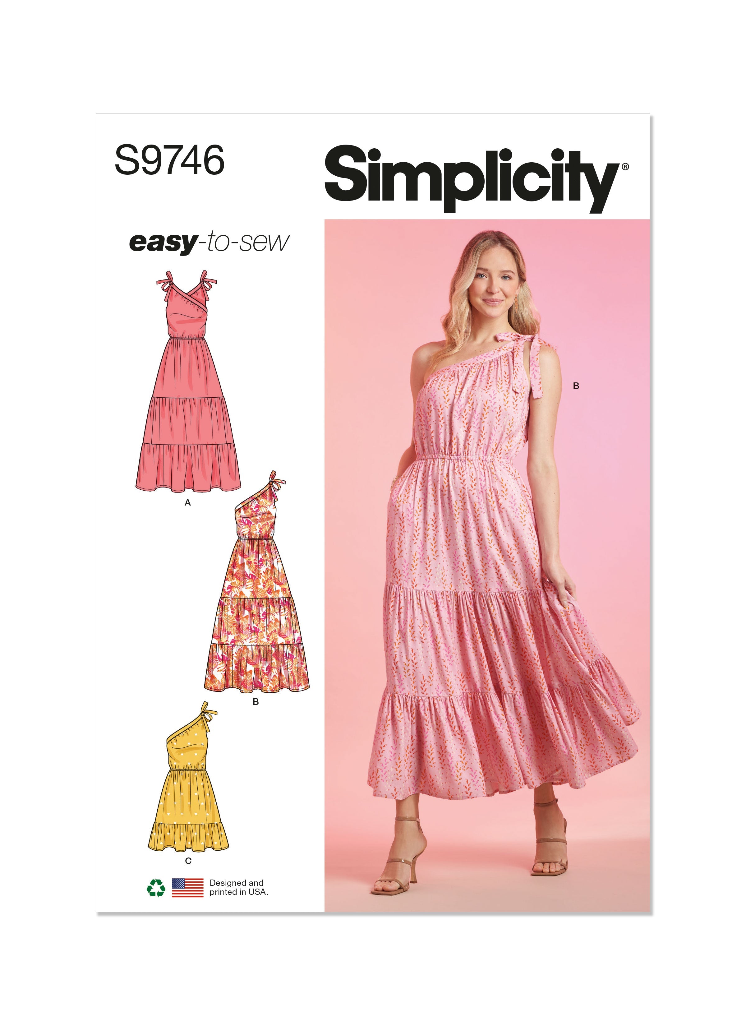 Simplicity 9746 sewing pattern Misses' Dresses from Jaycotts Sewing Supplies