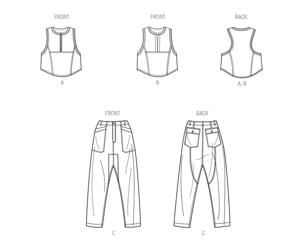 Simplicity Pattern 9754 Simplicity Misses' Tops and Cargo Pants by Mimi G Style Sewing Pattern ...