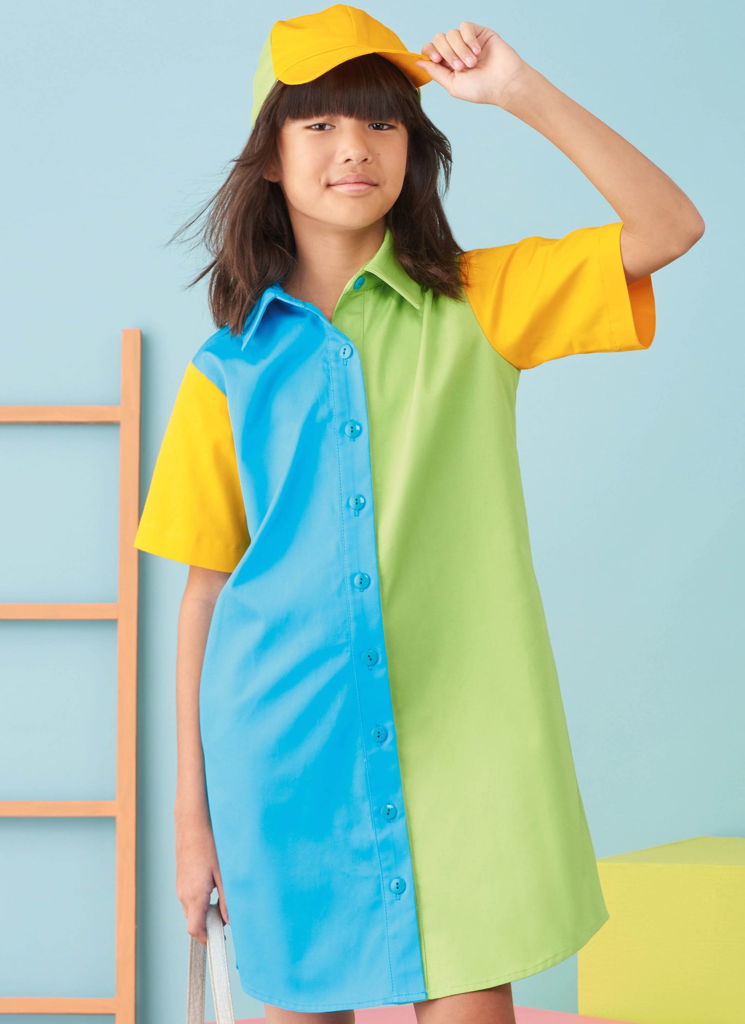 Simplicity Girls' Shirtdresses, Shirts and Hat Sewing Pattern S9763 ...