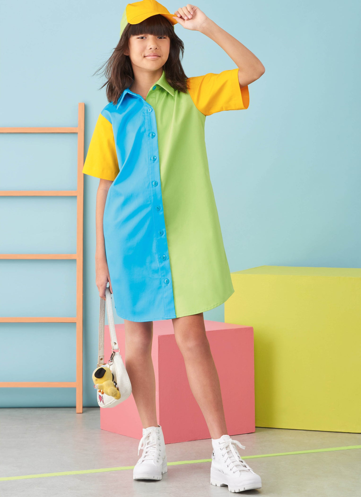Simplicity Girls' Shirtdresses, Shirts and Hat Sewing Pattern S9763 ...