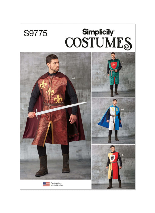 Simplicity 9775 sewing pattern Tabards, Capes and Heraldic Shields from Jaycotts Sewing Supplies