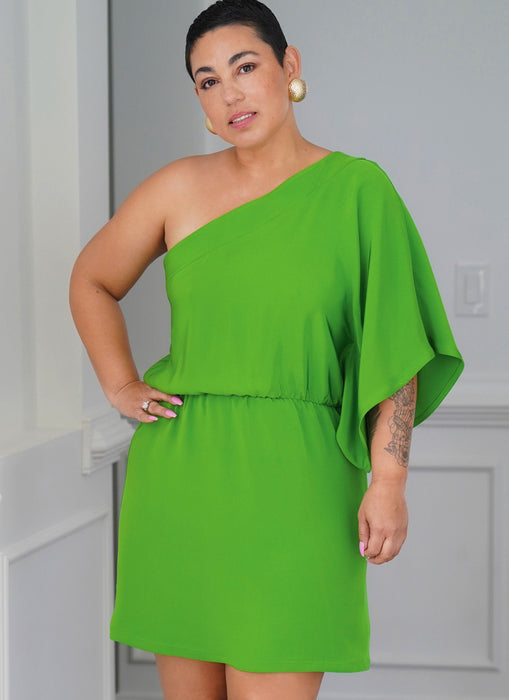 one shoulder caftan dress pattern ASYMMETRIC ONE SHOULDER BUBU KAFTAN DRESS TUTORIAL