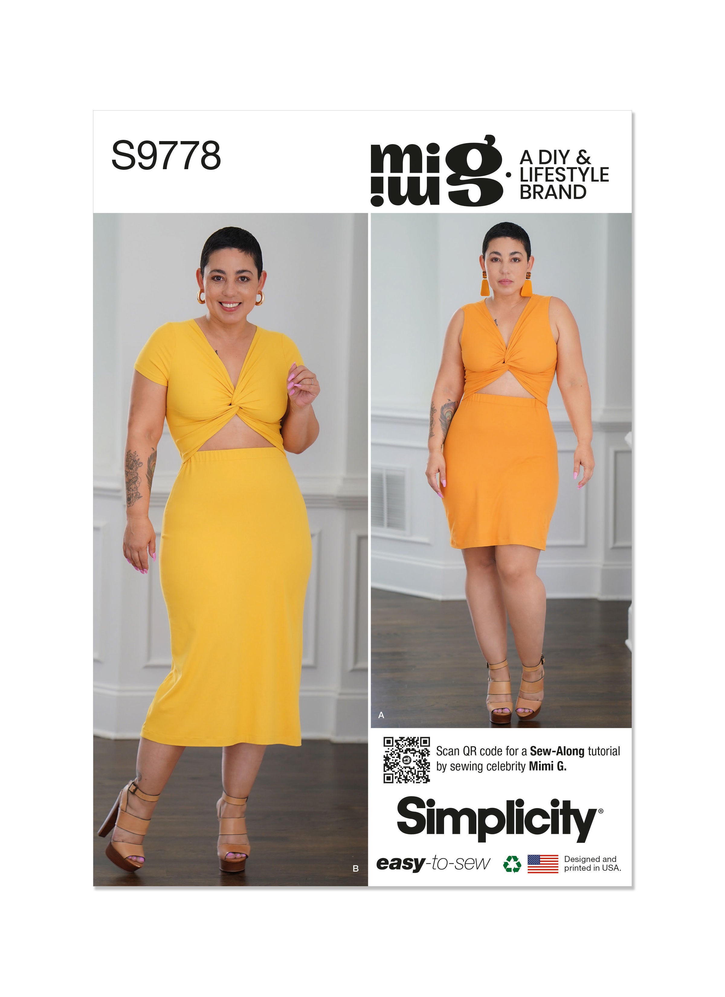 Simplicity sewing pattern 9778 Knit Dress by Mimi G Style from Jaycotts Sewing Supplies