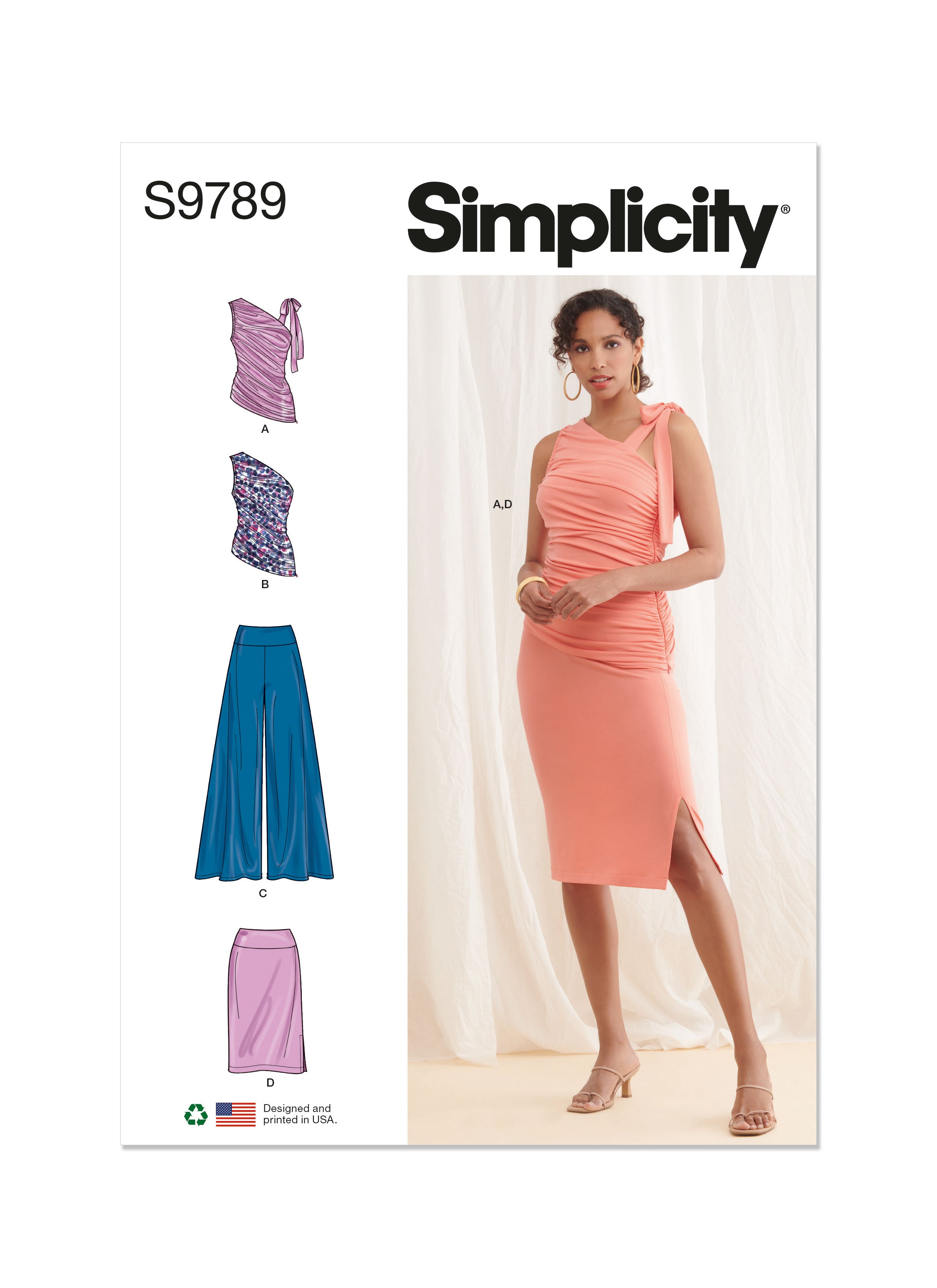 Simplicity sewing pattern 9789 Misses Knit Tops, Pants and Skirt from Jaycotts Sewing Supplies