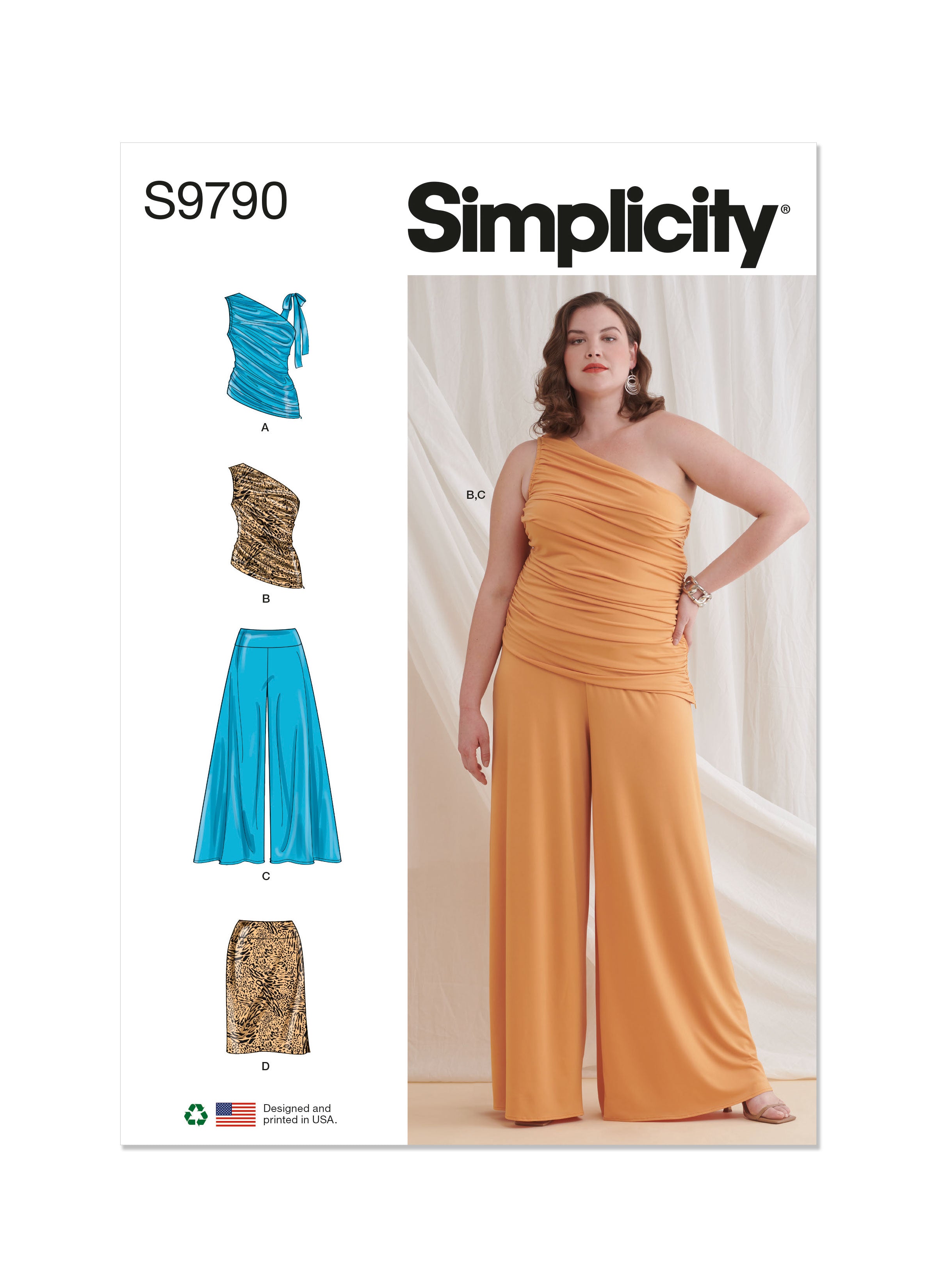 Simplicity sewing pattern 9790 Women's Knit Tops, Pants and Skirt from Jaycotts Sewing Supplies