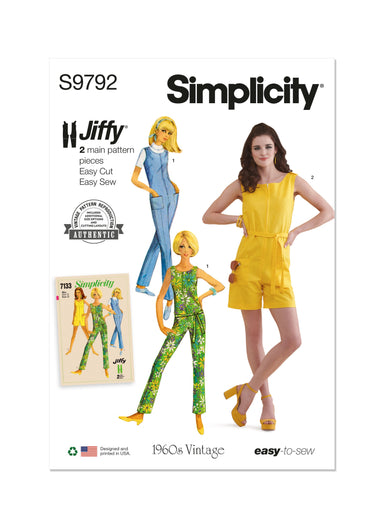 Simplicity 9792 Vintage 1960's Jumpsuit pattern from Jaycotts Sewing Supplies