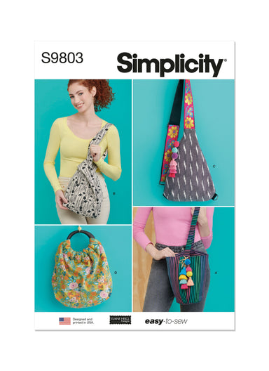 Simplicity sewing pattern 9803 Bags in Four Styles by Elaine Heigl Designs from Jaycotts Sewing Supplies